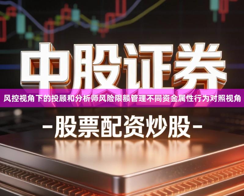 风控视角下的投顾和分析师风险限额管理不同资金属性行为对照视角