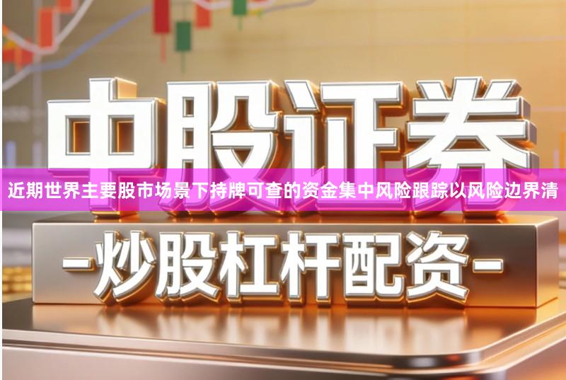 近期世界主要股市场景下持牌可查的资金集中风险跟踪以风险边界清